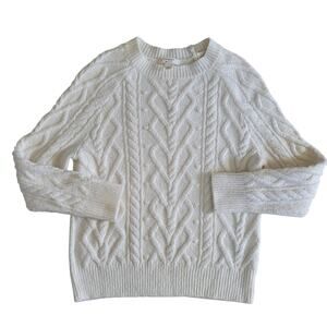 Crewcuts Ivory Heart Cable Knit Sweater